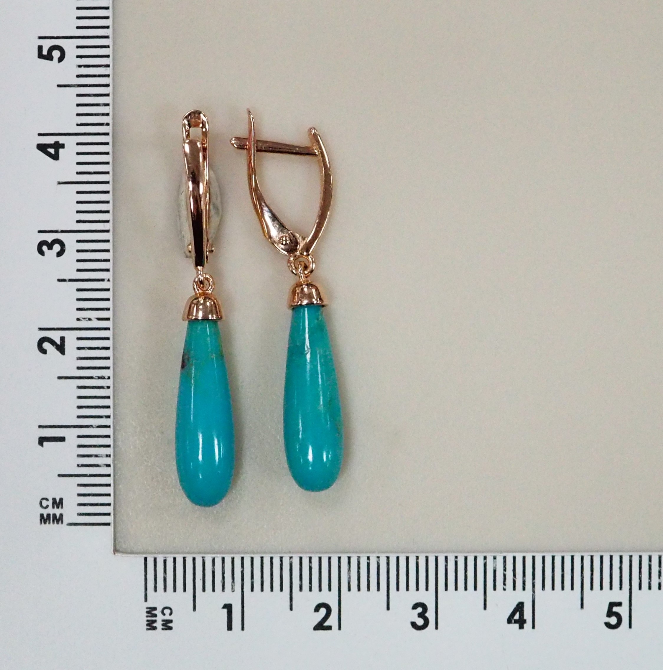 Серебряные серьги с бирюзой